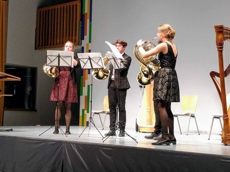 Das Hornquartett der Musikschule