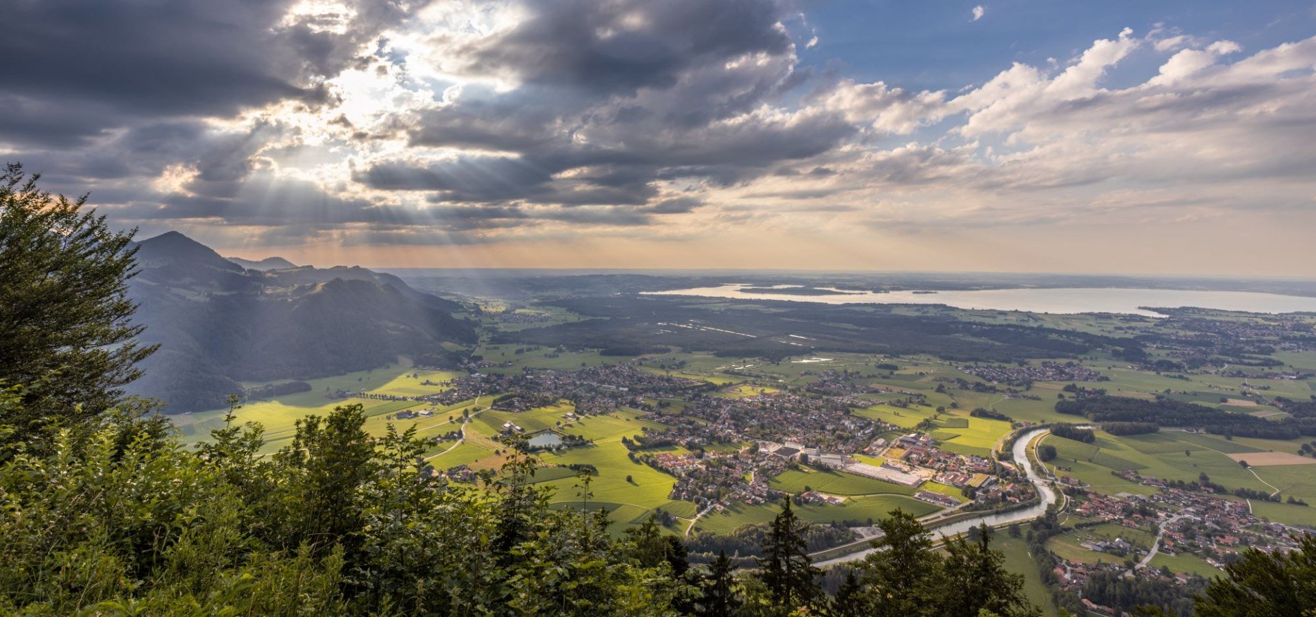 Blick auf Grassau von der Schnappenkapelle