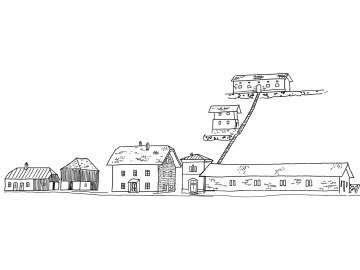 Die vollständig erhaltene historische Solepumpstation besteht aus insgesamt sieben Gebäuden mit unterschiedlicher Funktion., © Museum Salz und Moor / Stefan Kattari