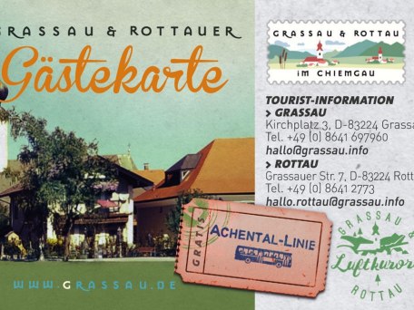 Viele Vergünstigungen und Vorteile gibts mit unserer kostenlosen Gästekarte., © Tourist-Information Grassau