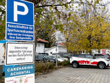 Ladestation Carsharing Auto Grassau, © Margarete Kastner