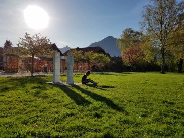 Schreiben im ruhigen Park, © GM Grassau / Poebing &amp; Illner