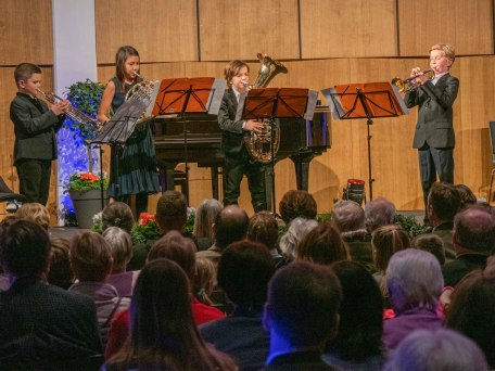 Junge Bläserformation Easy Brass der Musikschule Grassau, © Musikschule Grassau, Ludwig Flug